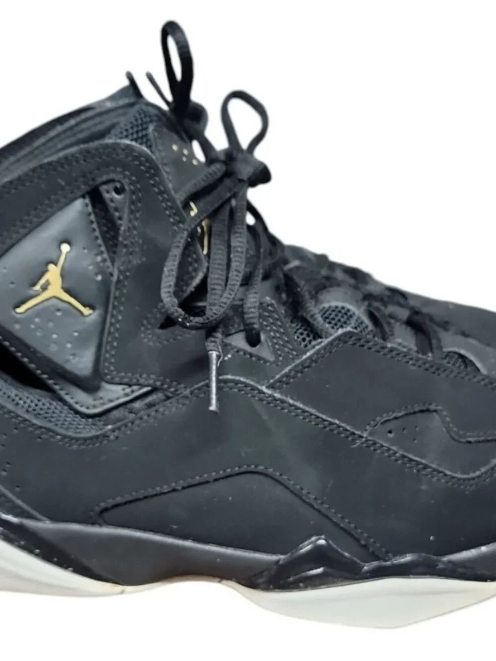 Jordan True Flight Black White Gold Style 342964-026 Release 2016 Size 10 Rare